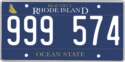 RI license plate 999574