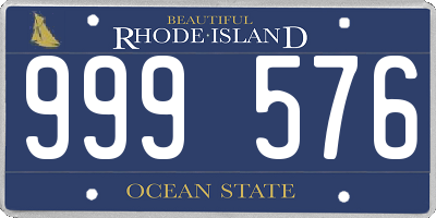 RI license plate 999576