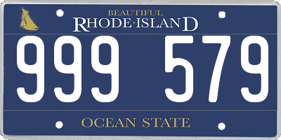 RI license plate 999579