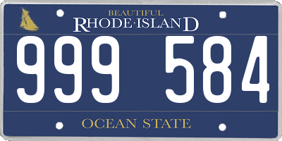 RI license plate 999584