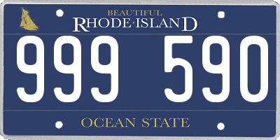 RI license plate 999590