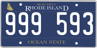 RI license plate 999593