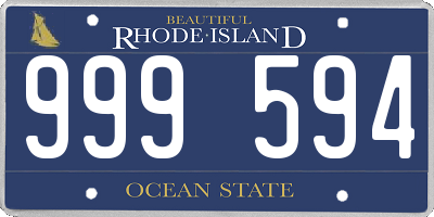 RI license plate 999594