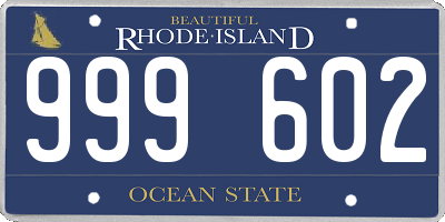 RI license plate 999602