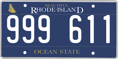 RI license plate 999611