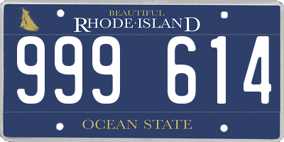 RI license plate 999614
