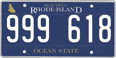 RI license plate 999618