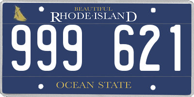 RI license plate 999621