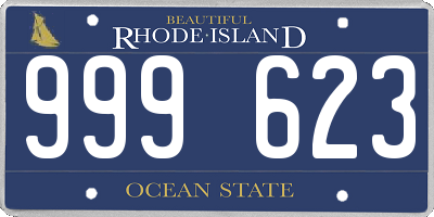 RI license plate 999623