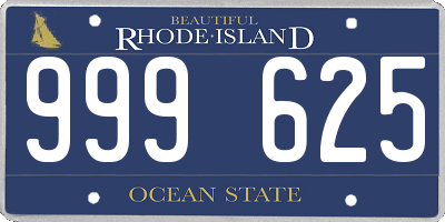 RI license plate 999625