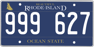 RI license plate 999627