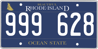 RI license plate 999628