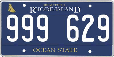 RI license plate 999629