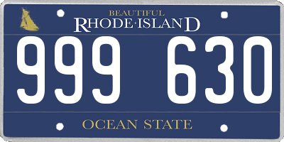 RI license plate 999630