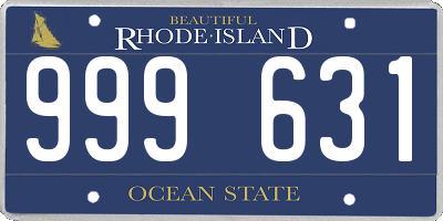 RI license plate 999631