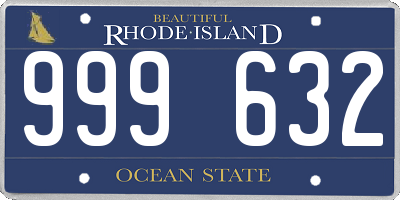 RI license plate 999632