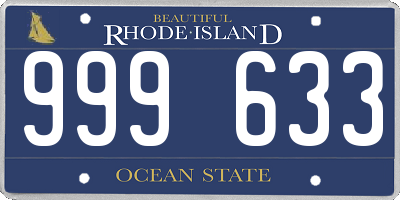 RI license plate 999633