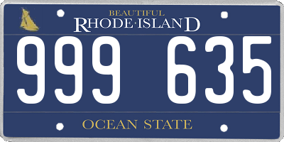 RI license plate 999635
