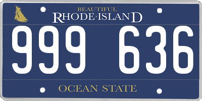 RI license plate 999636