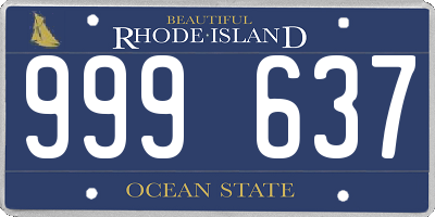 RI license plate 999637