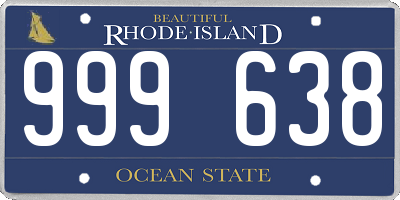 RI license plate 999638