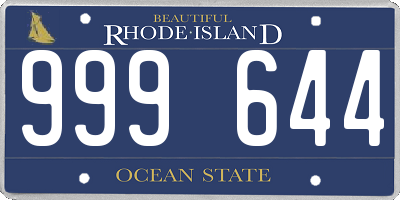 RI license plate 999644