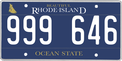 RI license plate 999646