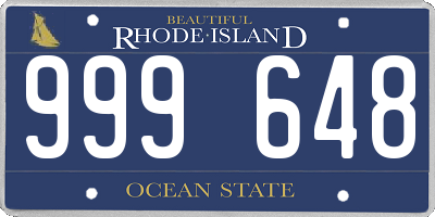 RI license plate 999648