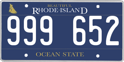 RI license plate 999652