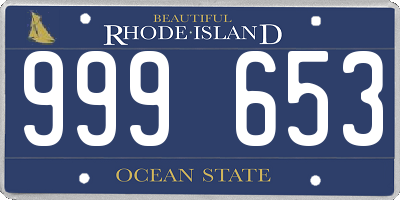 RI license plate 999653