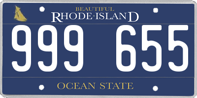 RI license plate 999655