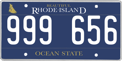 RI license plate 999656