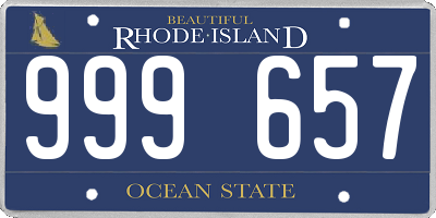 RI license plate 999657