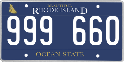 RI license plate 999660