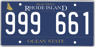 RI license plate 999661