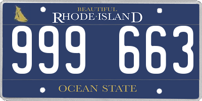 RI license plate 999663