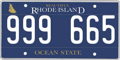 RI license plate 999665