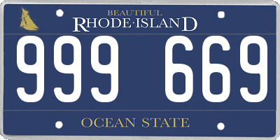 RI license plate 999669