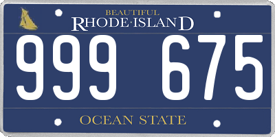 RI license plate 999675