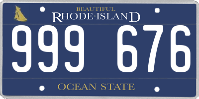 RI license plate 999676