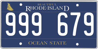 RI license plate 999679