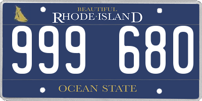 RI license plate 999680