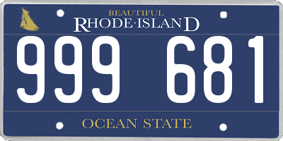 RI license plate 999681