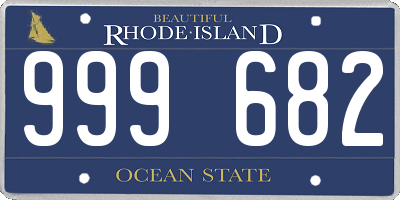 RI license plate 999682