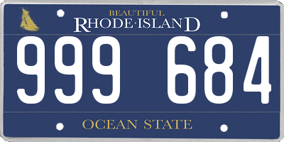 RI license plate 999684