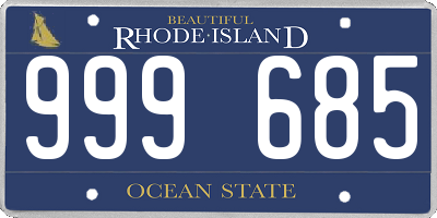 RI license plate 999685