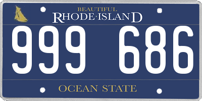 RI license plate 999686