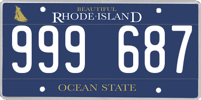 RI license plate 999687