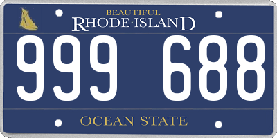 RI license plate 999688