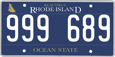 RI license plate 999689